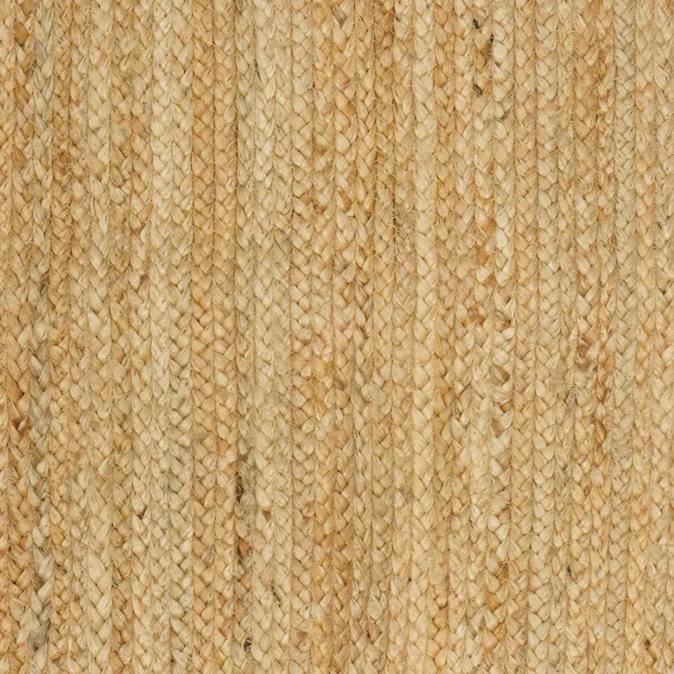 vidaXL Gebied Tapijt Grijs en natuurlijk 120 x 120 cm Jute, foto 2
