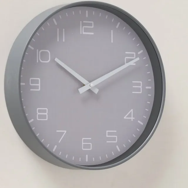 Boltze Wandklok Simplex 30 cm aluminium grijs