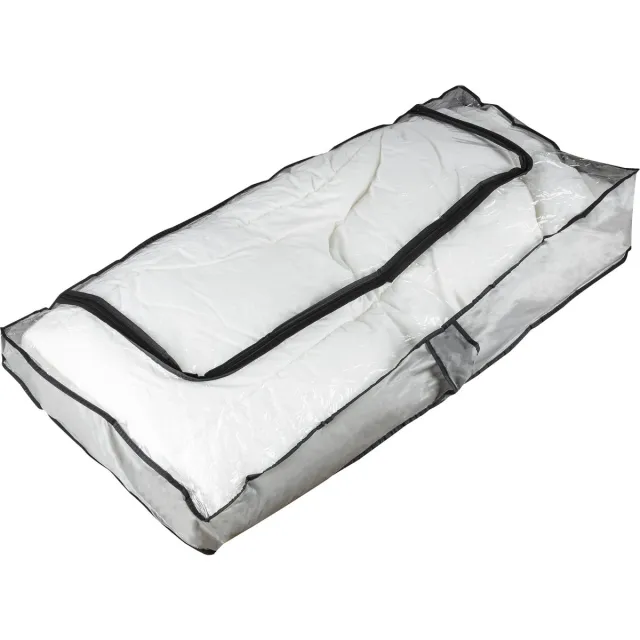 Hi opbergtas/beschermhoes beddengoed/kleding - voor onder bed - 102 x 45 x 15 cm Grijs