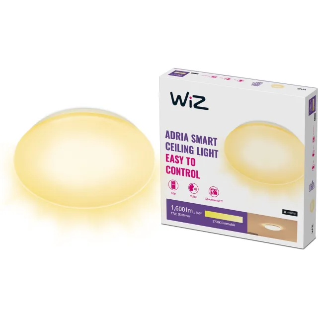 WiZ Plafondlamp Adria Wit Warm Wit ⌀32cm 17w