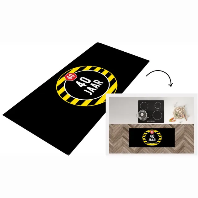 KitchenYeah Keukenloper - Loper keuken - Jubileum - 40 Jaar - Quote - Keukenloper vinyl Multicolor
