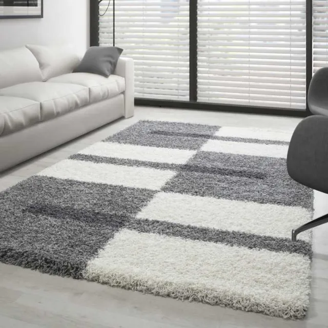 TapisTrend Harig tapijt Grijs-Wit-Lichtgrijs 200x290 cm Gala Shaggy vloerkleed, hoogpolig design