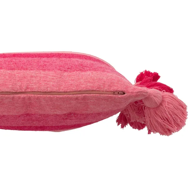 J-Line kussen Stripe - textiel - roze