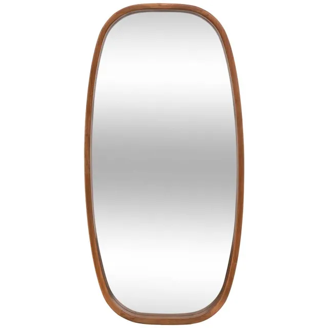 Atmosphera Créateur d'intérieur® Ovale spiegel 80x40 cm van hout JASNA Marron
