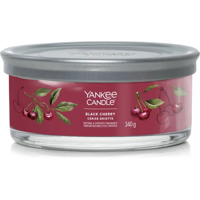 Yankee Candle Black Cherry Tumbler - 30 branduren - 5 lonten Rood