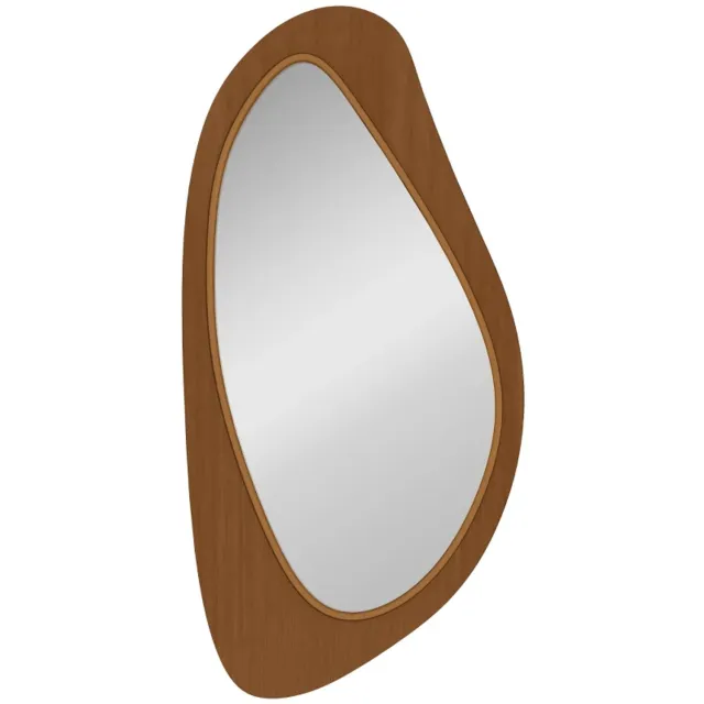 ZYLARO Raamspiegel - Grenen fineerframe - Voor slaapkamer en woonkamer - 91,5 x 45 x 3 cm - Natuurlijk hout