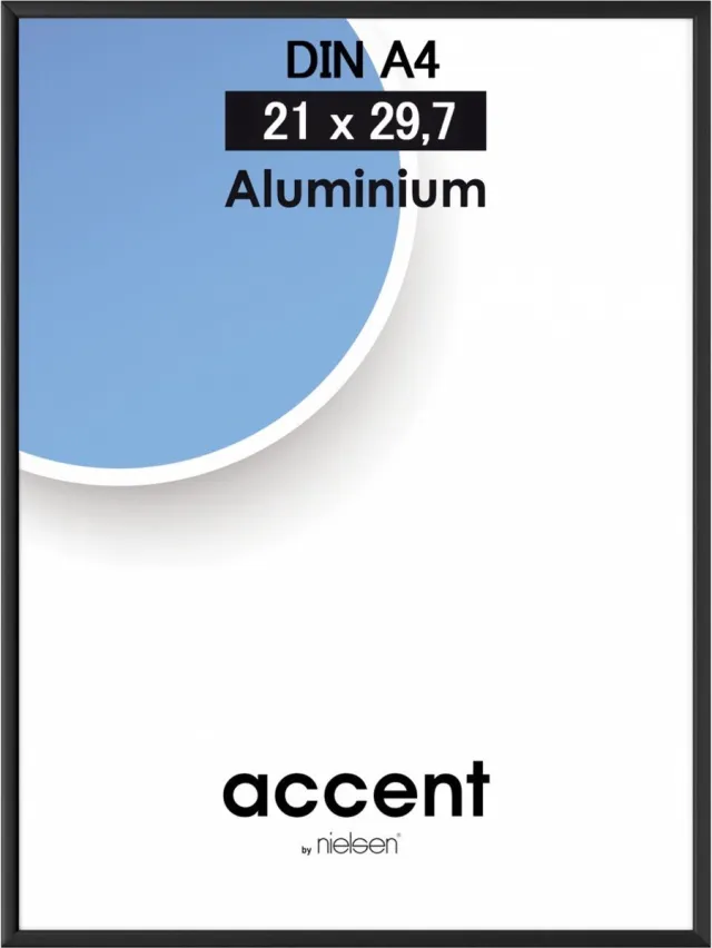Nielsen "Nielsen Accent 21x29,7 aluminium zwart DIN A4 52126"