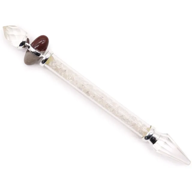 Ancient Wisdom Edelsteen - Shiva Lingam magische wand van cryptokristallijn kwarts - healing - energie - balans - harmonie - spiritueel - kracht - meditatie - chakra multicolor
