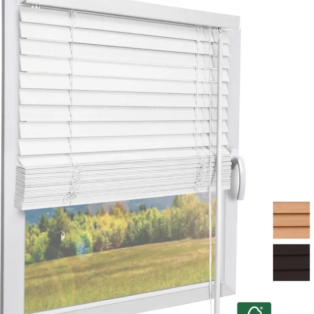 Sol Royal JH3 FSC® gecertificeerd houten Jaloezie SolDecor rolgordijnen in wit 70x130 cm - Milieuvriendelijk geproduceerd