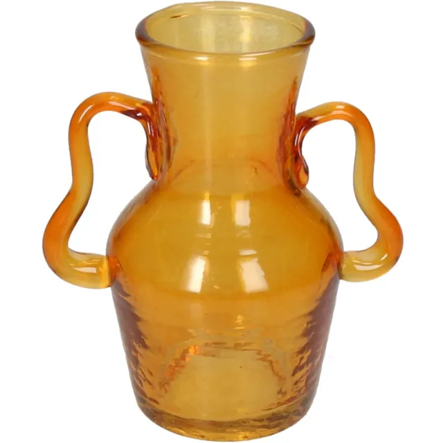 HD Collection Vaas Glas Amber 11x11x13.5cm