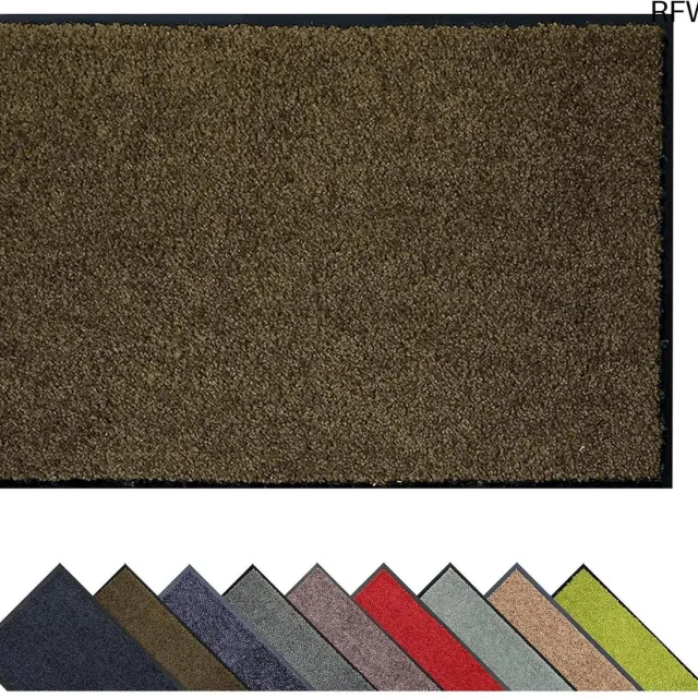 RFWR Antislip deurmat 60x90 cm - Vuilvangmat voor binnen - Schoonloopmat voor entree en woonkamer Bruin