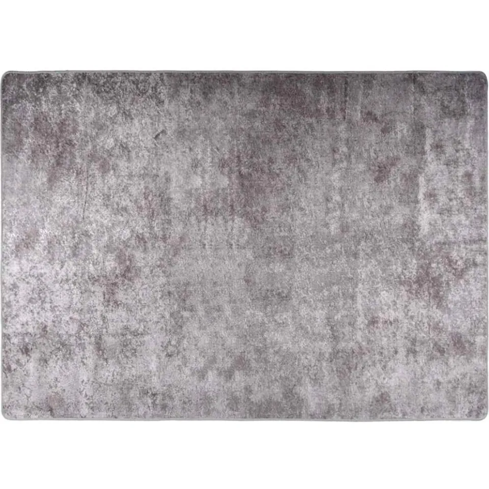 vidaXL Vloerkleed wasbaar 120x180 cm grijs