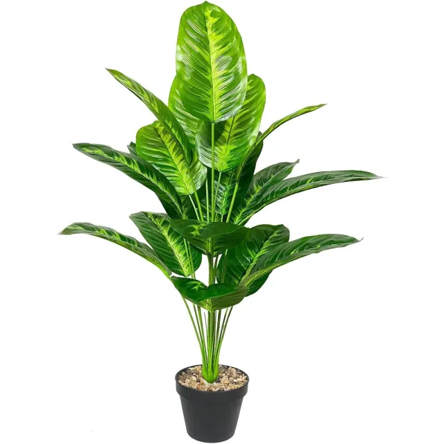 NEP Kunstplant in pot - moderne decoratie - 80 cm - ideaal voor binnen en buiten Wit