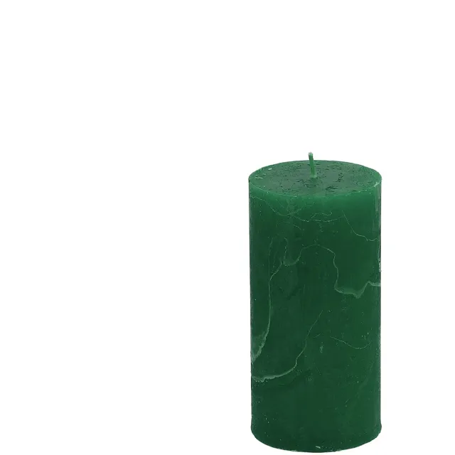 Viana Effen kaarsen donkergroen 50x100mm 4 st, 4 Stück Groente