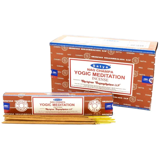 Satya Wierookstokjes - Yogische Meditatie - Grote doos van 12 x 15 gram