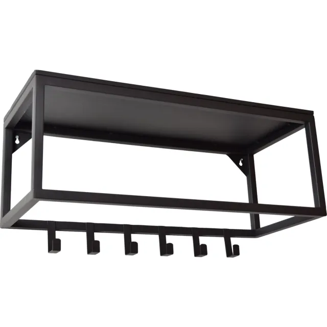 LOFT42 Blacky Kapstok - Zwart – Metaal – 6 haken
