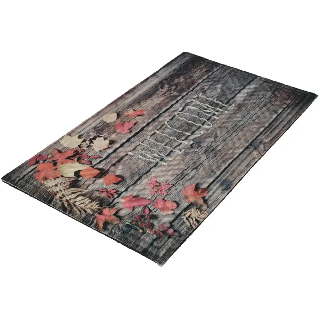 KOTARBAU Droogloopmat, Deurmat Binnen, Rubber Polypropyleen, 45 x 75 cm, Schoonloopmat, Inloopmat, Vuilvanger, Vuilvangmat, Entreemat, Rechthoekig- Antislip, met Opdruk Welcome Grijs, roze