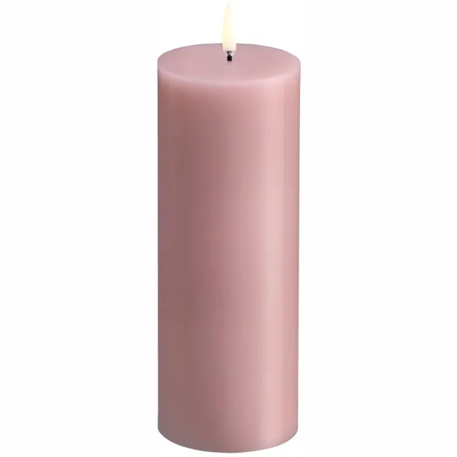 Uyuni Lighting Uyuni -Ledkaars - Pilar - Stompkaars -Rose Powder - 7,8 x 20 cm
