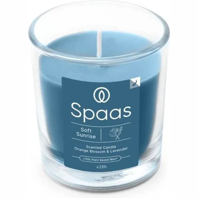 Spaas Geurglas 25u d7 cm soft sunrise Spaas blauw