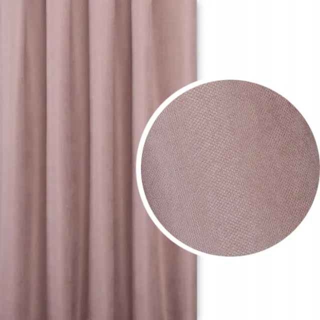 PRESTIQUA Verduisterende Gordijn 290x435 cm - Zacht Roze, Velours Structuur
