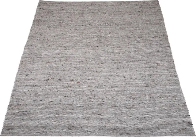 Veer Carpets Vloerkleed Scott Taupe 240 x 340 cm - Wol Platgeweven Vloerkleed – Japandi / Tijdloos Modern Design Grijs