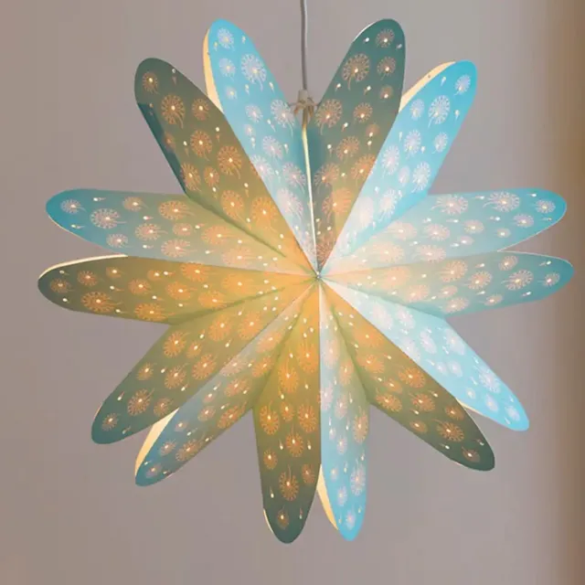 Konstsmide Konst Smide Papieren Hang Ster - Licht Blauw - Doorsnede 50cm