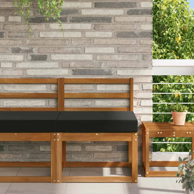 vidaXL Buiten bankkussen Polyester Zwart 60 x 60 cm