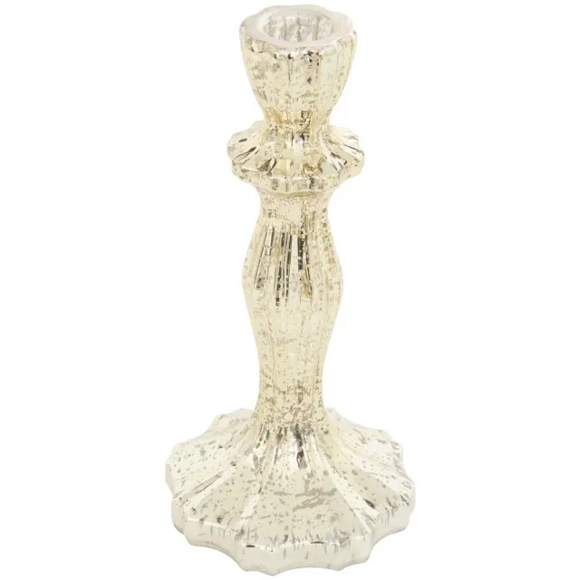 Atmosphera Créateur d'intérieur® Kerstkandelaar van verguld glas, hoogte 20 cm Dore