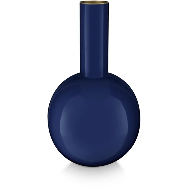 Pip Studio Vaas - Donkerblauw - Metaal - 15 x 26 cm