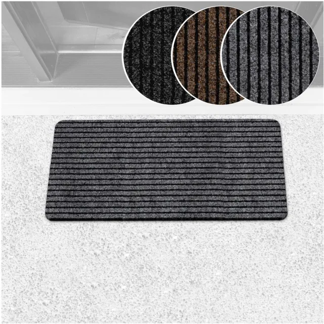 ANRO Mischa Deurmat Grijs 80x40 cm - Antislip - Rubberen rug