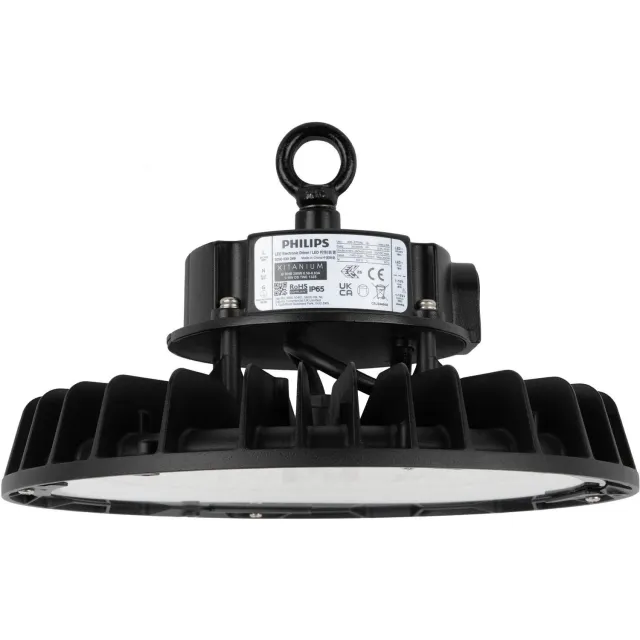 LEDVION LED High bay, IP65, 240-190-140W, 175 lm/W, Driver, 4000K, Dimbaar, UFO lamp voor, werkplaatsverlichting, halverlichting, plafondlamp werkplaats Zwart