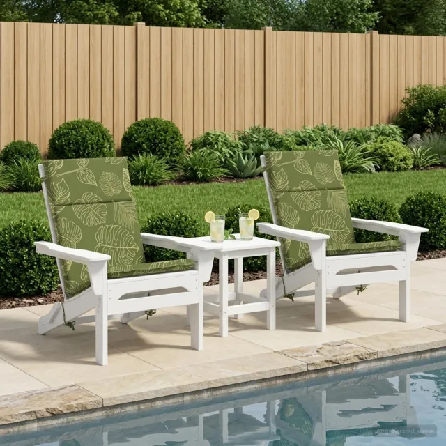vidaXL Kussen voor stoel met hoge rug GEMERT 2 st 100% Polyester Groen