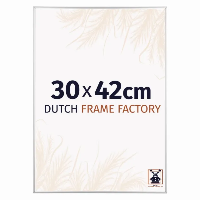 Dutch Frame Factory Fotolijst 30x42 cm - Aluminium - Zilver Hoogglans - Kampen