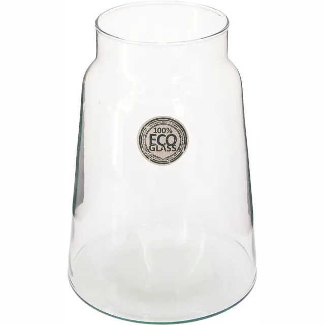 Jodeco Glass Eco vaas 'atlas' h20 d14,5 cm Bruin