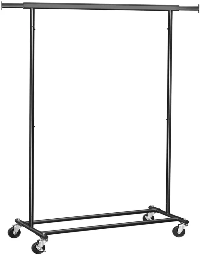 Hoppa! Kapstok op wielen - Zwart metaal - 83,5×45,4×160 cm (b×d×h)