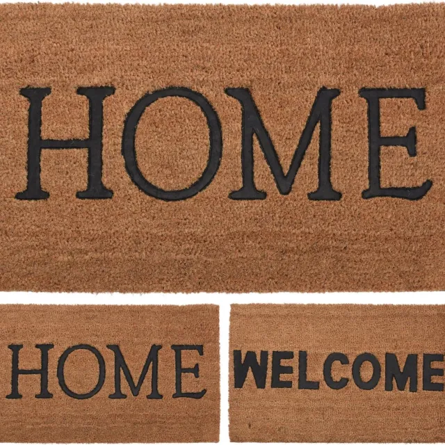 Excellent Houseware Deurmat kokos 45x75cm Welcome bruin