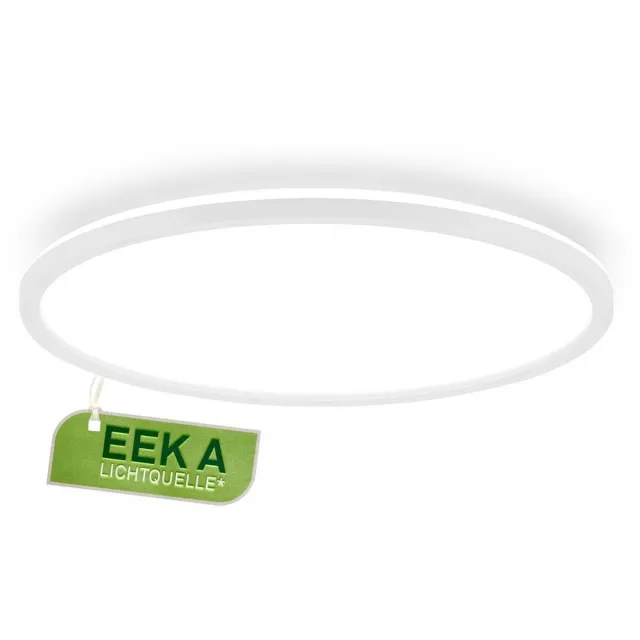 Briloner Tava A - LED Plafondlamp - Plafonniere met EEK A Lichtbron* - levensduur 50.000 h** - indirect Licht - bureaulamp met neutraal wit licht - 42cm - wit Wit (met EEK A)