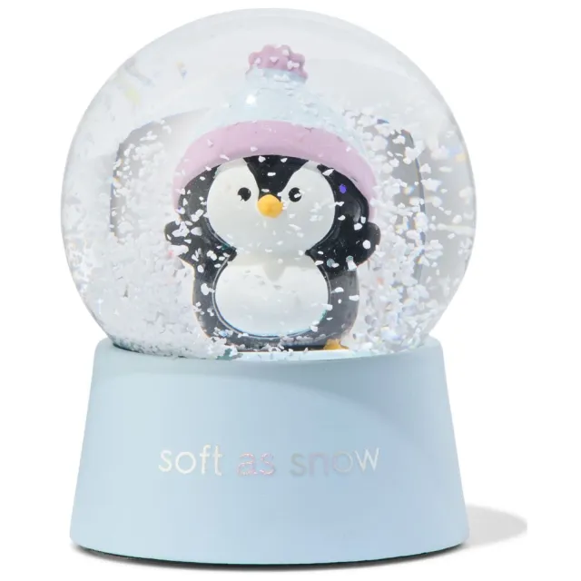 HEMA Sneeuwbol ⌀6.5x8.5cm pinguïn (lichtblauw)