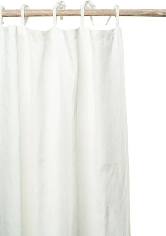 Pimlico Gordijn | Emma - 100% Stonewashed Linnen - 160x280 cm - 8 Lintlussen - Off White Wit