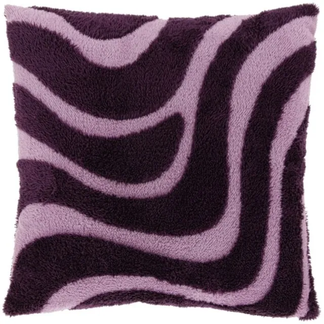 Unique Living Sierkussen Maud - dark purple - 50x50cm Multikleur