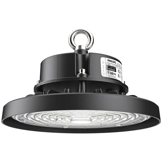 HOFTRONIC Nova LED High Bay - 100 Watt 16000 Lumen (160lm/W) - Philips Driver - 1-10 Volt - 6500K Daglicht wit - Lumileds LED Chips Zwart