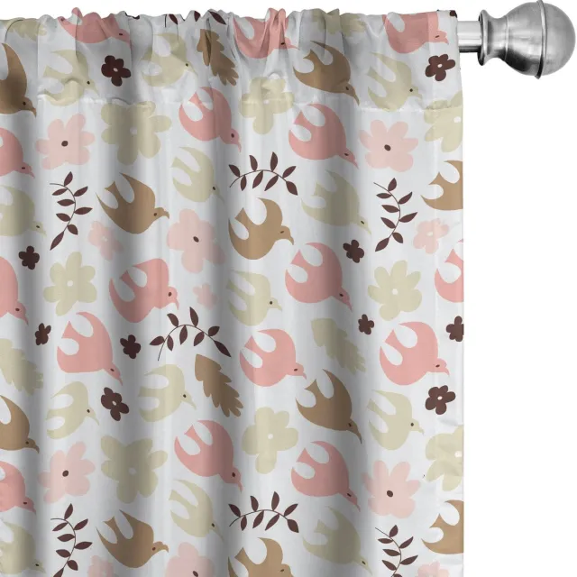 ABAKUHAUS Vitrage gordijnen 2x75x175 cm – microvezel – Multicolor Mehrfarbig