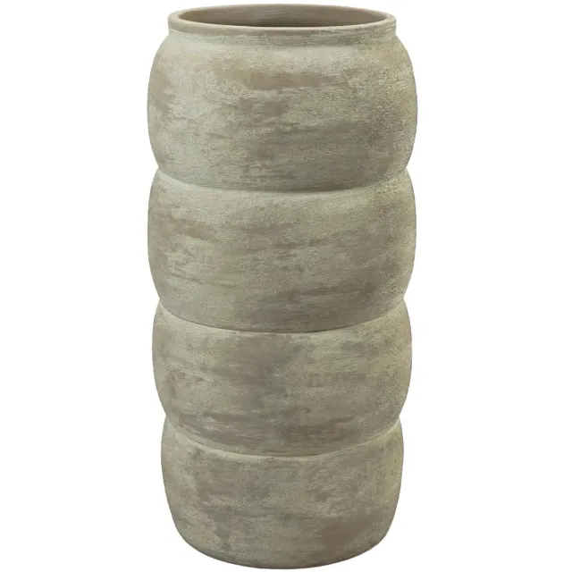 HS Potterie Vaas belley d25h50cm taupe