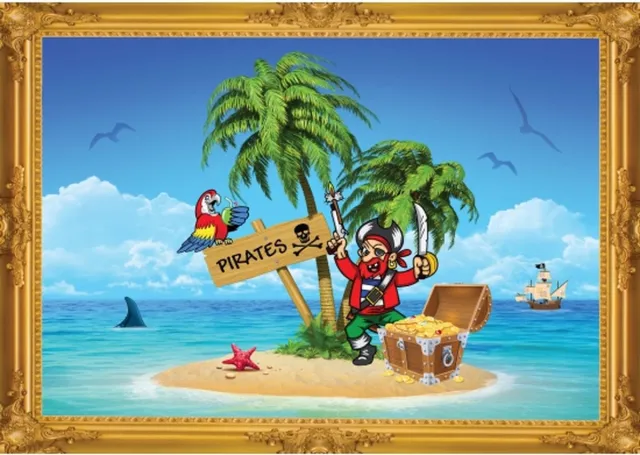 Bellatio Decorations Piraten poster pirateneiland Multi