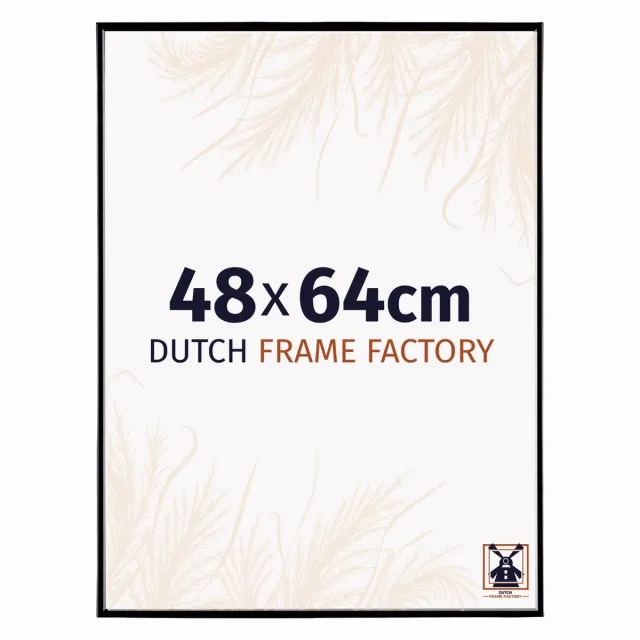 Dutch Frame Factory Fotolijst 48x64 cm - Kunststof - Zwart Hoogglans - Easy