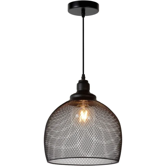 Lucide MESH - Hanglamp - Ø 28 cm - 1xE27 - Zwart