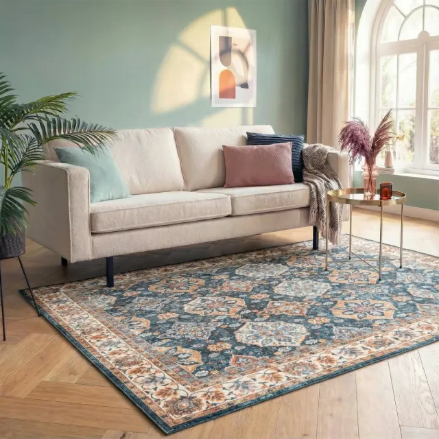 Fraai Vintage vloerkleed - Imagine Oriental Rustiek | Rijk - 200x290cm Blauw