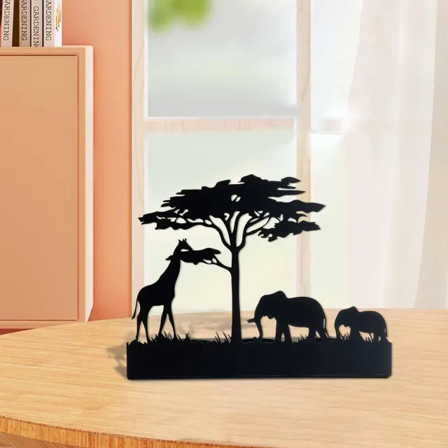 Ibenzoa Intrigerende Dieren Silhouet Metalen Kaarsenhouder voor Unieke Sfeer en Stijlvolle Decoratie zwart