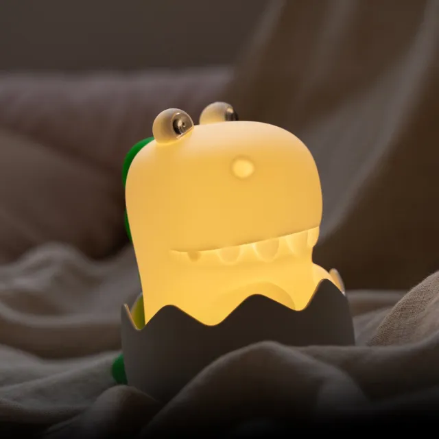 MegaLight Diggy Dino Nachtlamp - 14,5 cm Green;Grey;White