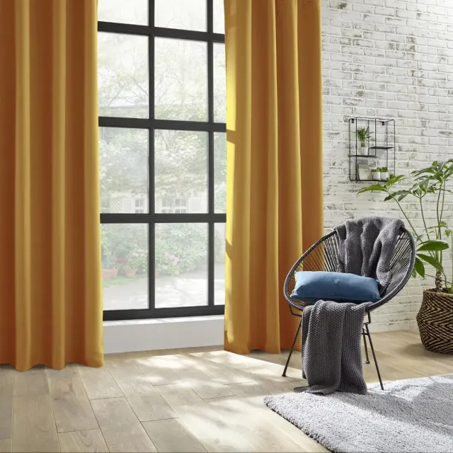 Atmosphera Créateur d'intérieur® Verduisteringsgordijn met oogjes 140 x 260 cm Jaune